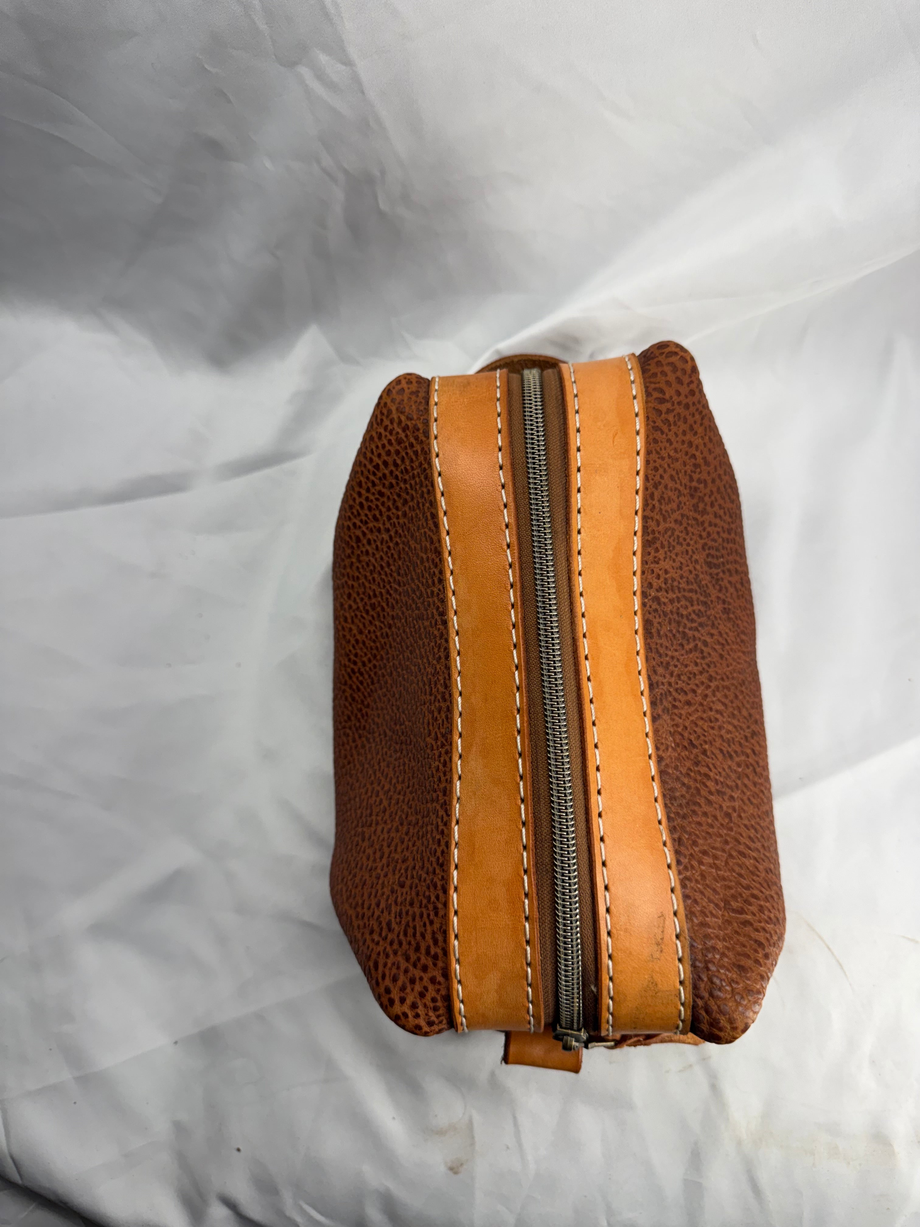 Bison Leather Toiletry Bag