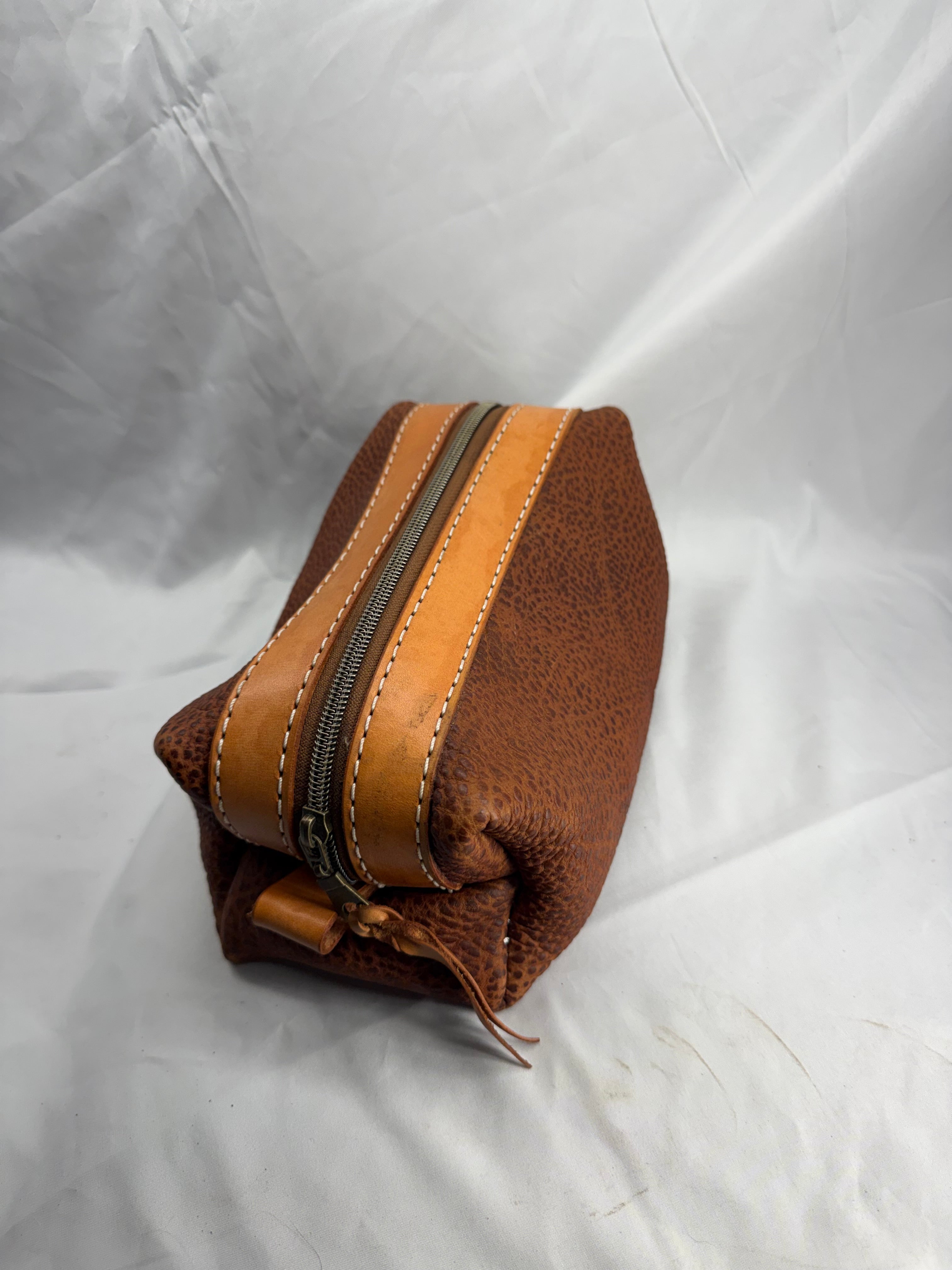 Bison Leather Toiletry Bag